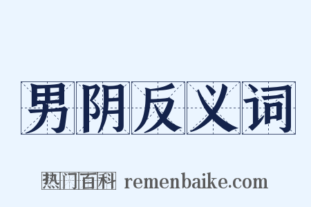 男阴反义词是什么意思的图片